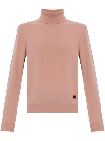 Paul Smith джемпер из кашемира с высоким воротом, розовый