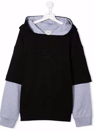 Fendi Kids многослойное худи