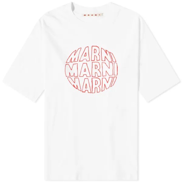Футболка с круглым логотипом Marni