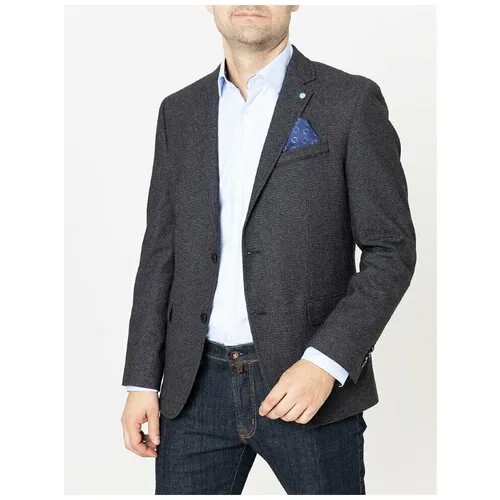 Пиджак Pierre Cardin, силуэт прямой, размер 52, серый