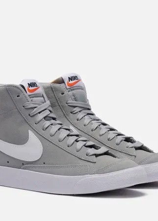 Мужские кроссовки Nike Blazer Mid 77 Suede, цвет серый, размер 44 EU