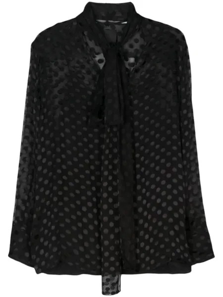 Givenchy блузка в горошек-деворе, черный