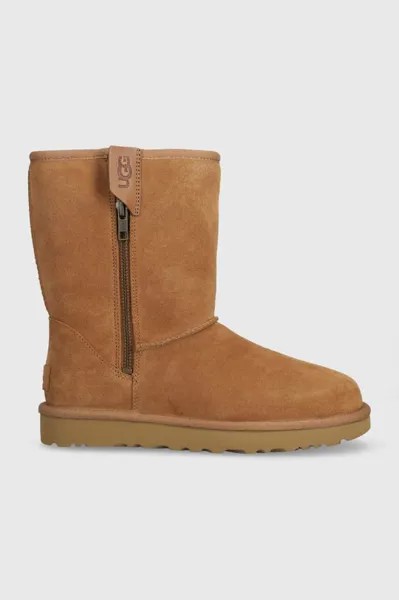 Классические короткие замшевые зимние ботинки Bailey Zip Ugg, коричневый