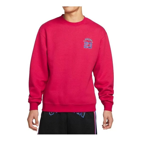 Толстовка Air Jordan Embroidered Logo Sports Pullover Round Neck 'Red', красный
