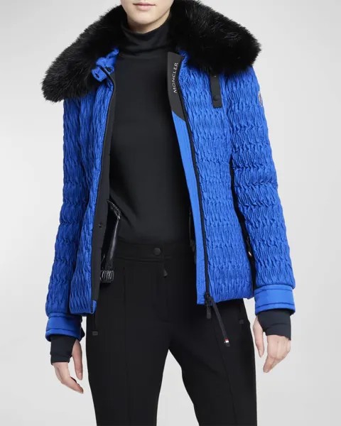 Стеганый пуховик с поясом Plantrey Moncler