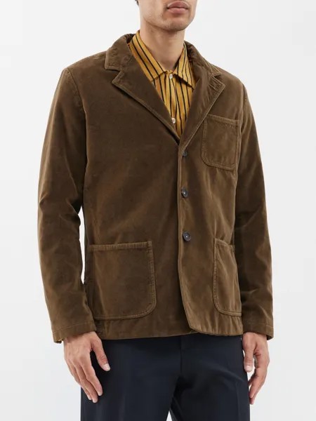 Бархатный пиджак baglietto Massimo Alba, коричневый