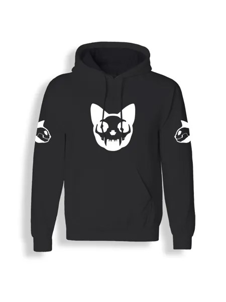 Худи унисекс СувенирShop Скелет кошки/Кот/Cat 1 черное M