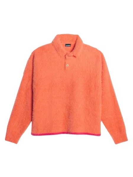 Пушистый свитер поло Le Raphia Jacquemus, оранжевый