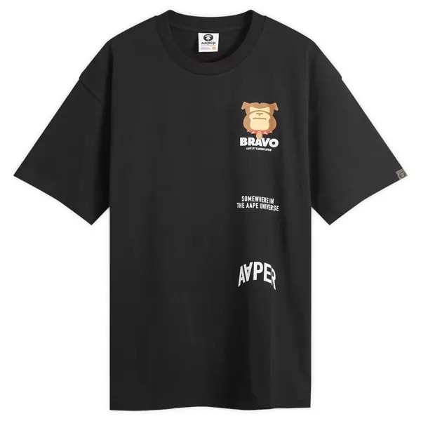 Футболка Aape Bravo Aaper T-Shirt, черный