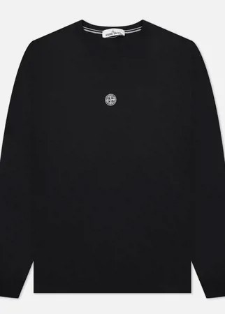 Мужской лонгслив Stone Island Mosaic Three Print Slim Fit, цвет чёрный, размер S