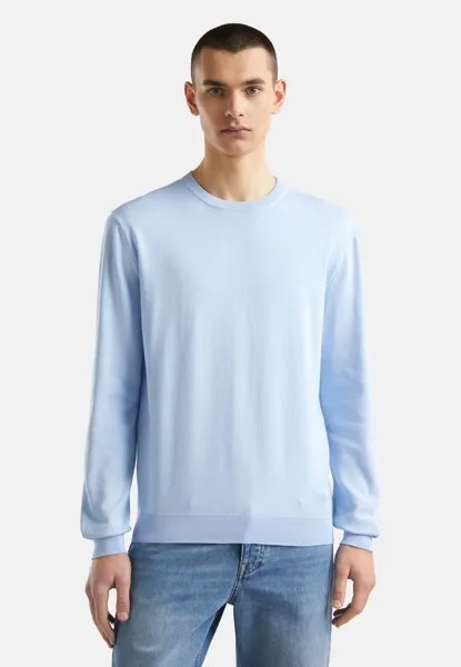 Вязаный джемпер CREW NECK SWEATER United Colors of Benetton, цвет blue