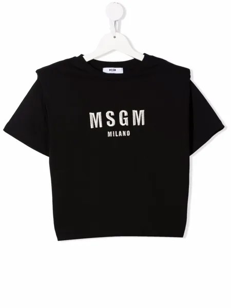 MSGM Kids футболка с логотипом