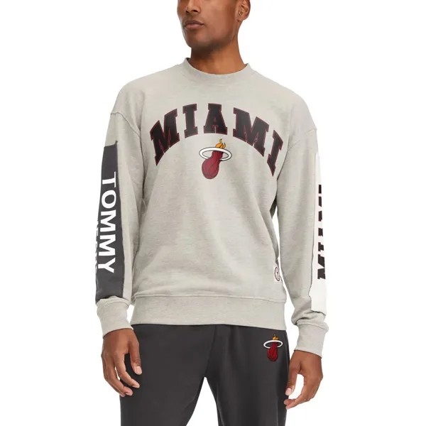 Мужской серый пуловер Tommy Jeans Miami Heat James с нашивкой