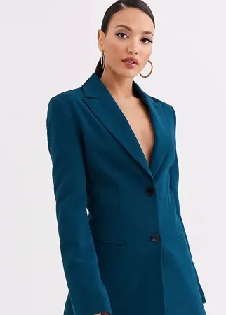 Сине-зеленый пиджак ASOS DESIGN Tall-Зеленый цвет