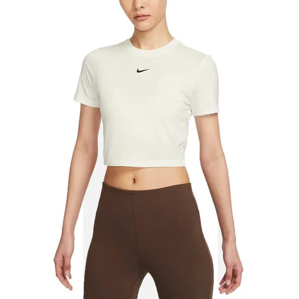 Футболка спортивная одежда основные укороченные топы Nike, белый