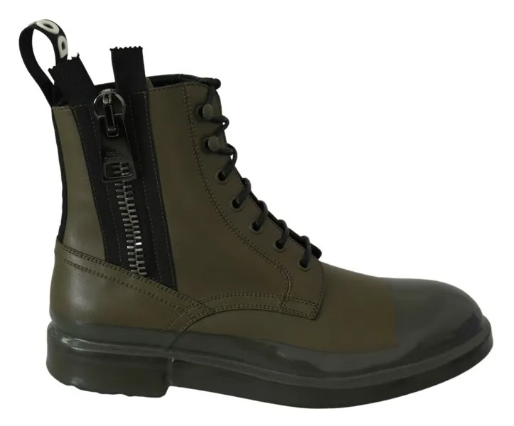 DOLCE - GABBANA Обувь Зеленые кожаные сапоги Мужские на молнии s. EU39 / US6 RRP $ 1400