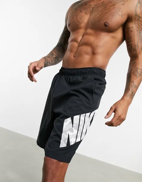 Черные шорты с камуфляжным логотипом Nike Training flex-Черный