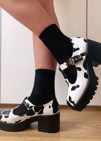 Туфли из экокожи в стиле Мэри Джейн с пятнистым принтом Koi Footwear Nettie-Многоцветный