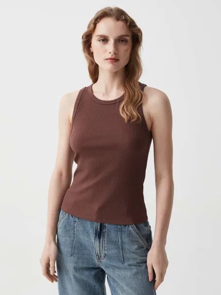 Майка Essential с узкой резинкой Ovs, цвет tobacco brown