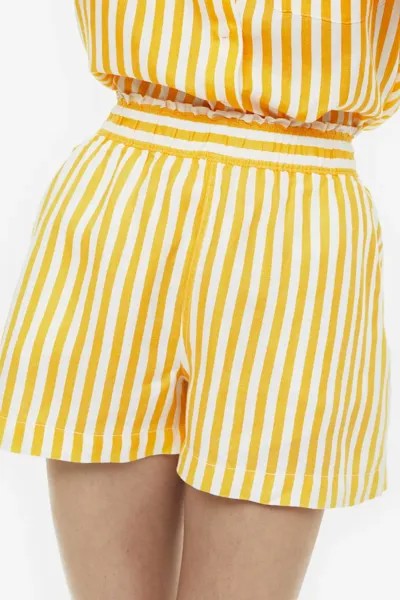 Льняные шорты H&M, желтый