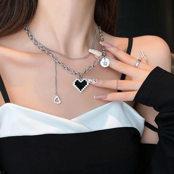 Новое женское ожерелье в форме сердца