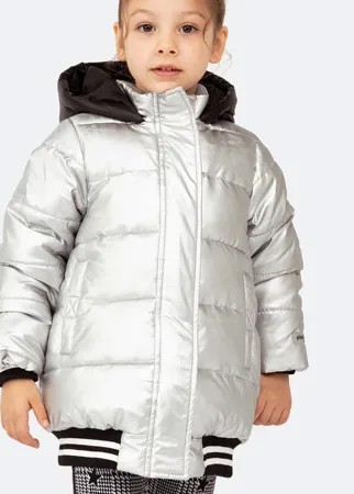 Зимняя куртка цвета металлик для девочки