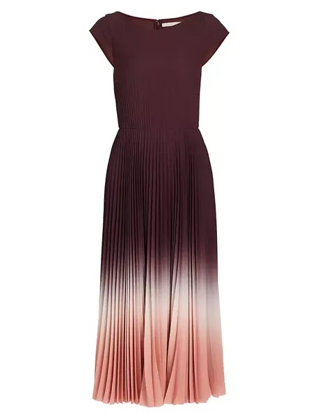 Плиссированное платье миди из крепа Dip-Dye Jason Wu Collection, цвет fig
