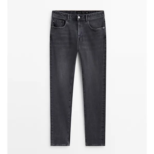Мужские джинсы Massimo Dutti Tapered fit selvedge, серый