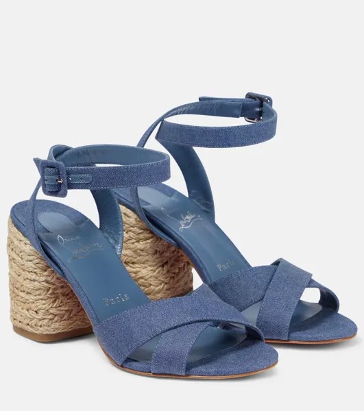 Сандалии Summer Mariza на джинсовых эспадрильях Christian Louboutin, синий
