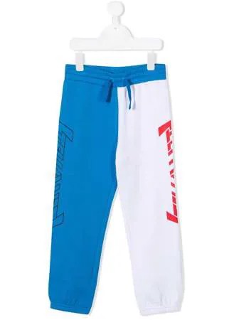 Stella McCartney Kids спортивные брюки в стиле колор-блок с логотипом