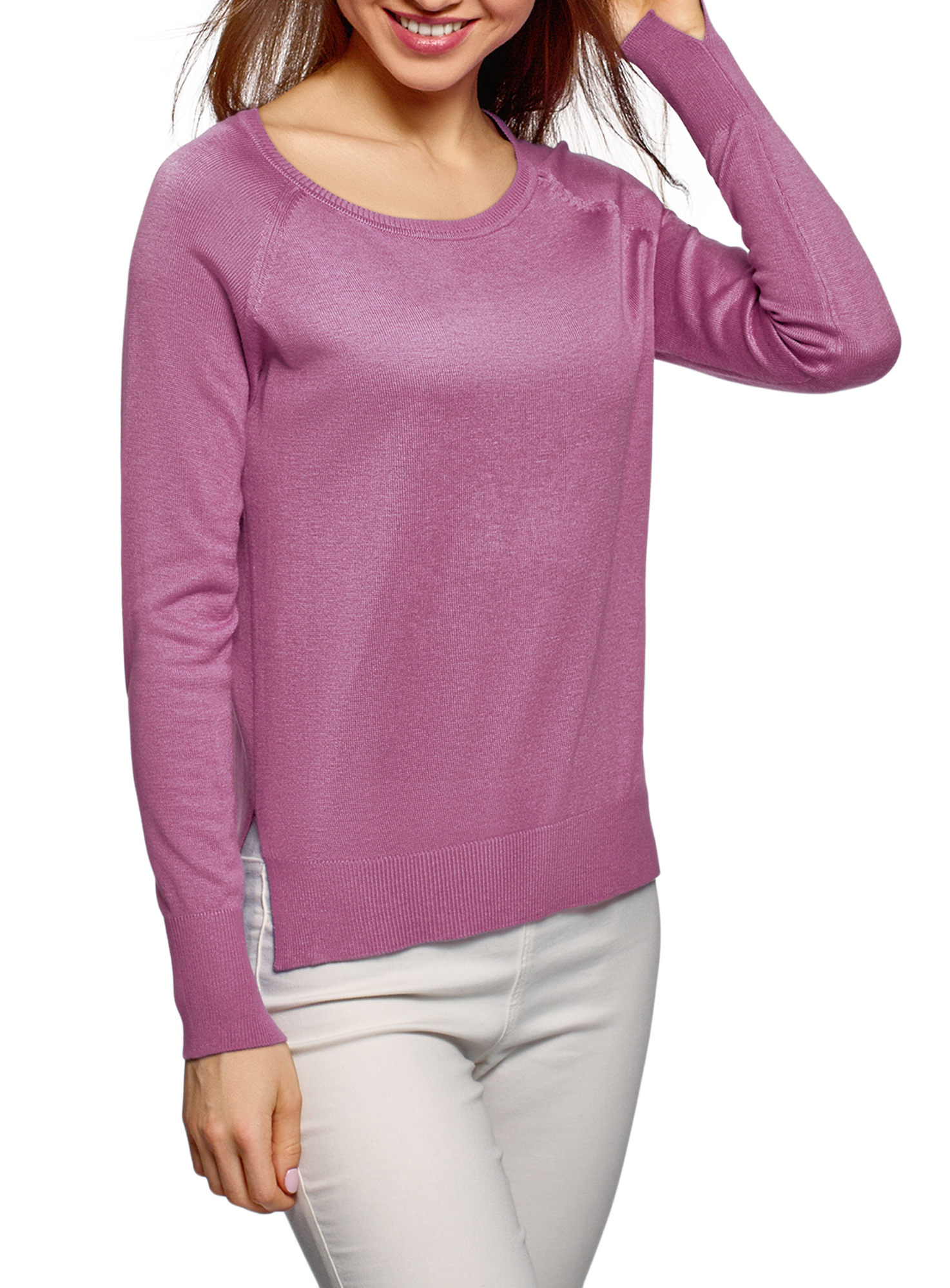 Джемпер женский oodji 63812649-1 фиолетовый XS