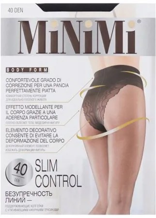 Колготки MiNiMi Slim Control 40 den, размер 3-M, nero (черный)