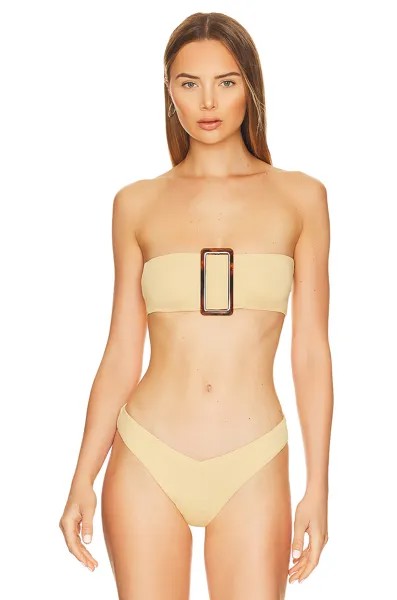 Топ бикини WeWoreWhat Buckle Bandeau, цвет Desert