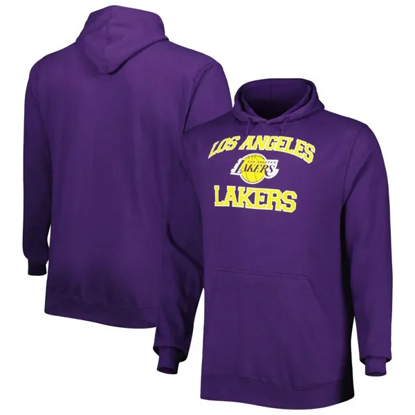 Мужской фиолетовый пуловер с капюшоном Los Angeles Lakers Big & Tall Heart & Soul