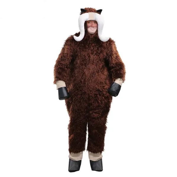 Коричневый костюм для косплея Bison Buffalo дикий бык для взрослых, Мул персонаж Хэллоуин вечерние Роскошные комбинезоны маскарадный костюм для ...