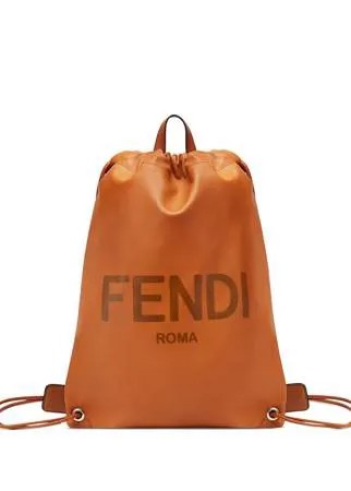 Fendi рюкзак с кулиской и тисненым логотипом