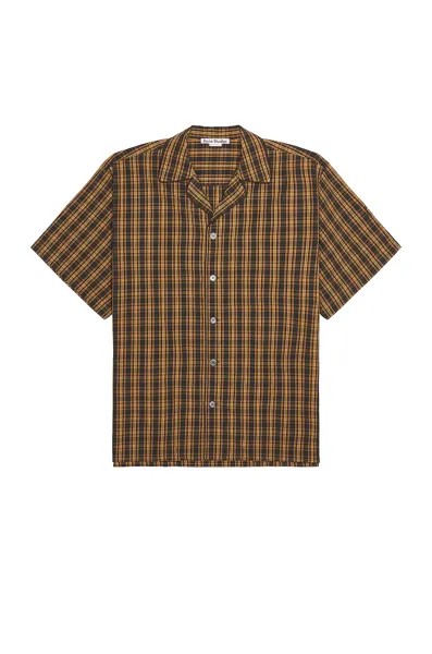 Рубашка Acne Studios Shirt, цвет Brown & Green