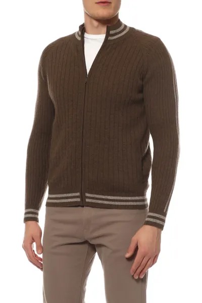 Кардиган мужской Mir cashmere YME17-021 коричневый 3XL