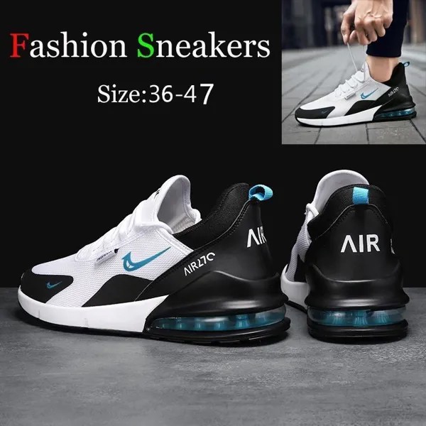 Мода Мужчины Воздух Подушка Кроссовки Brethable 2021 Открытый Повседневная обувь для ходьбы Спортивная обувь Размер 36-47