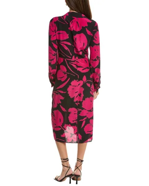 Платье-рубашка с цветочным принтом Michael Kors Collection, фиолетовый