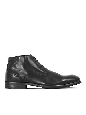 HUDSON Мужские Черные Потертые Кожаные Ботинки Chukka на Круизном Блочном Каблуке 42