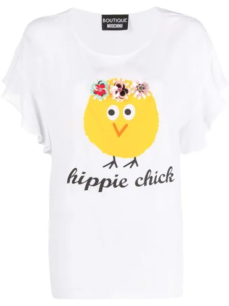 Boutique Moschino футболка с принтом Hippie Chick