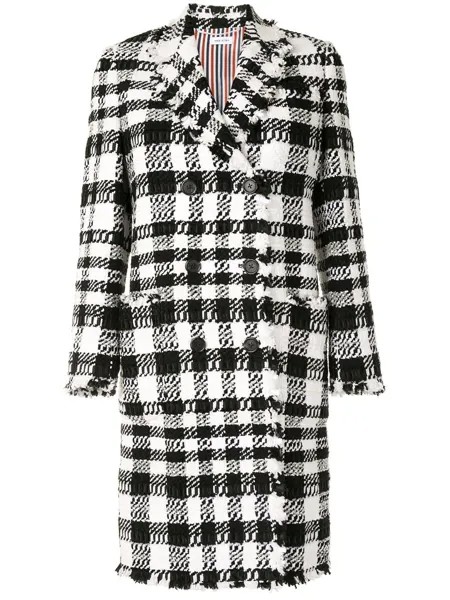 Thom Browne double-breasted check-pattern coat