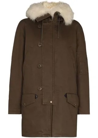 Saint Laurent парка с подкладкой из овчины