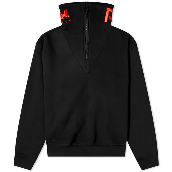 Джемпер Reebok Logo Cowl Neck, черно-оранжевый