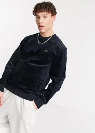 Темно-синий вельветовый свитшот Fred Perry