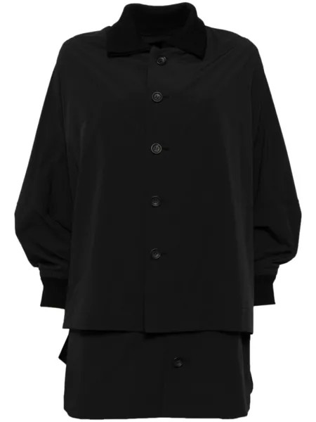 Yohji Yamamoto многослойное однобортное пальто, черный