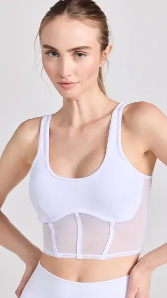 Майка Alo Yoga Airbrush Mesh Corset, белый