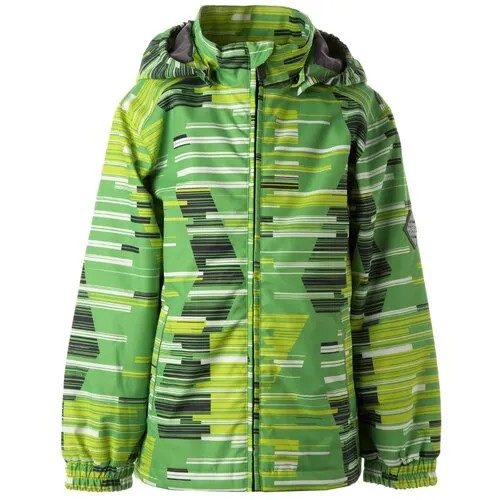 Куртка для мальчиков HUPPA JODY, зелёный с принтом 32087, размер 158
