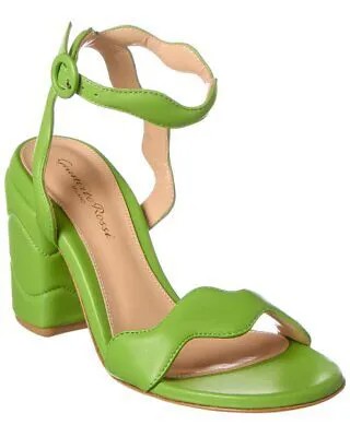 Женские кожаные сандалии Gianvito Rossi 85, зеленые 40